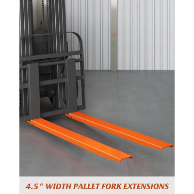 Heavy‑Duty Steel Forklift Fork Extensions, Q345 Alloy U‑Channel Sleeves with Heel Loops, Dual Anti‑Slip Locking, for Lumber, Hay, Pallet & Warehouse Cargo Handling