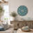 Marina Turquoise Wood Wall Clock