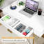 Bureau blanc à domicile, bureau d'ordinateur de 42 pouces, bureau d'écriture simple et moderne avec tiroirs de rangement et station de charge