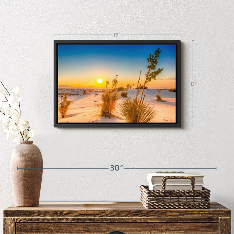 Impression sur toile White Sands Sunset, H 13 po x l 19 po