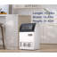 Machine à glaçons commerciale - production de glace efficace de 120 lb / 24 heures, double entrée d'eau, silencieux et écoénergétique, rangement de 40 lb, affichage à DEL