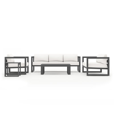 Smith 5 Piece Sofa Seating Group with Sunbrella Cushions