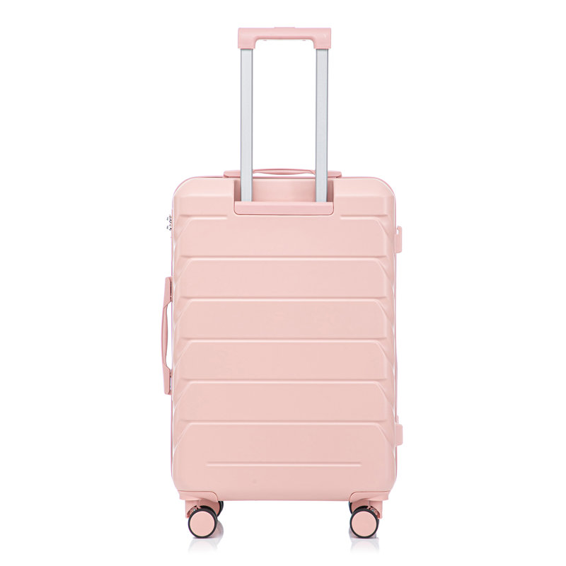 Grand bagage à carreaux en plastique dur 28 pouces ABS - Surface résistante aux égratignures et quatre roues multidirectionnelles