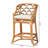 Obsidian Light Honey And Brown Rattan Bar Stool, 39.29'' H X 21.08'' W X 22.14'' D
