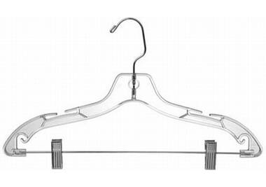 Rebrilliant Sturdy Clear Plastic Top Hanger (Set of 100)