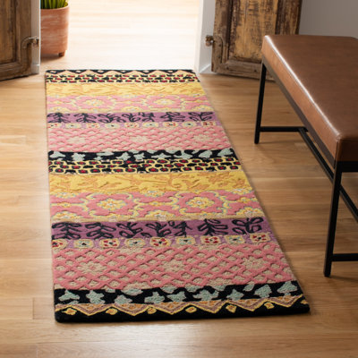 Charbonneau Floral Handmade Tufted Wool Rust/Gold Area Rug