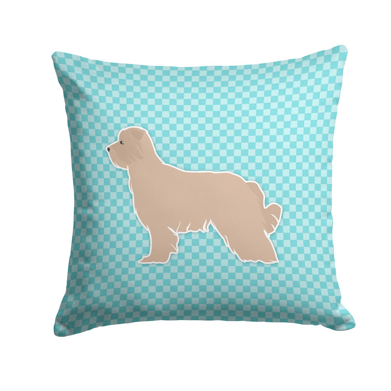 Pyrenean Shepherd Indoor/Outdoor Throw Pillow, 14" H x 14" W x 3" D, Blue