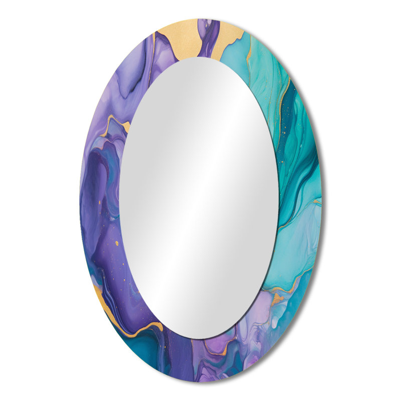 Lobdell - Miroir abstrait en métal, 36 po x 24 po