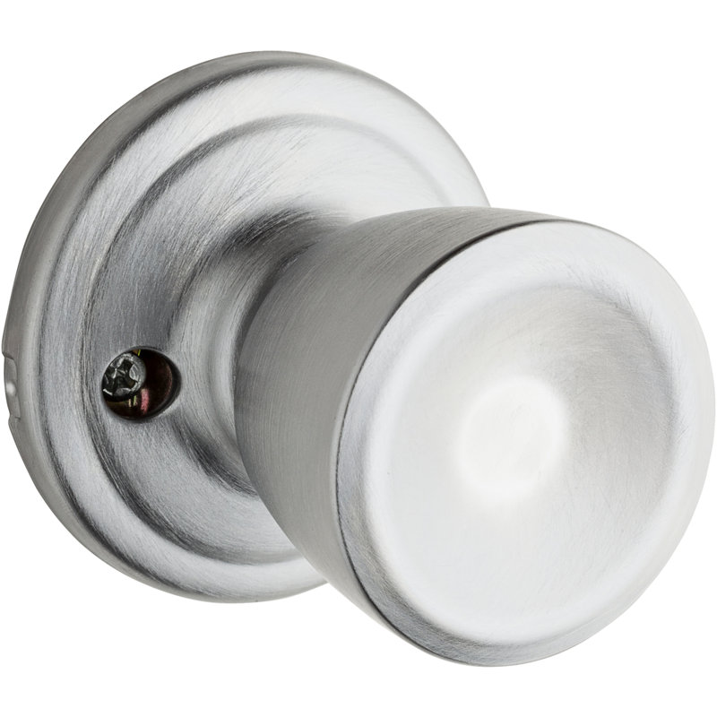 Abbey Keyed Entry Knob featuring SmartKey Security, Satin Chrome