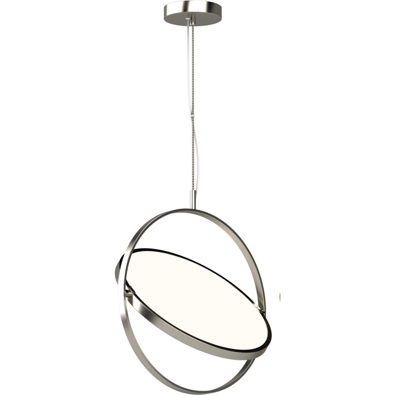 Luminaire suspendu suspendu d'intérieur en chrome 1 lumière Payam
