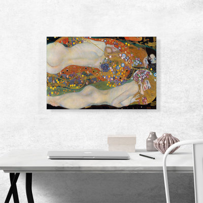 «Water Serpents II Snakes 1907» par Gustav Klimt, reproduction sur toile tendue