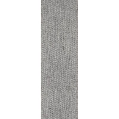 TOWN & COUNTRY BASICS Pax Herringbone Textured Solid Machine Washable Area Rug Grey