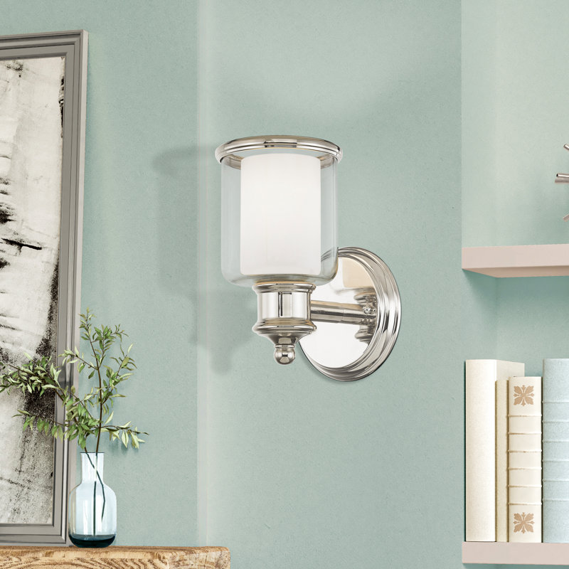 Allysa Flush Mounted Sconce, Polished Nickel