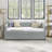 Daybed With Trundle Upholstered Sofa Bed, With Vertical Stripes, Linen Fabric (82.5"X43"X30")-439742238