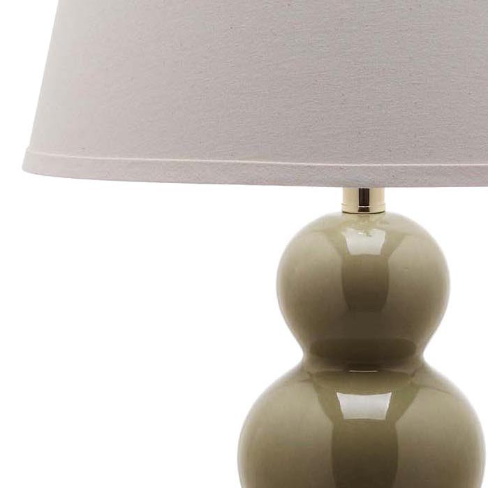 Dearious Ceramic Table Lamp, Taupe