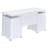 Rochelle White Computer Desk With 2 Drawers, Cabinet, And Adjustable Keyboard Tray For Ergonomic Comfort And Storage-1736574400