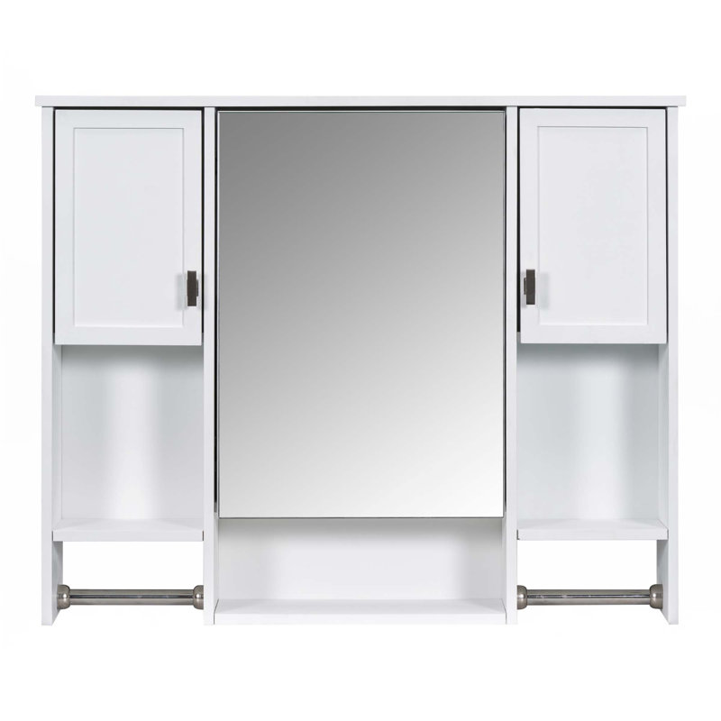Bathroom Wall Cabinet With Mirror, White