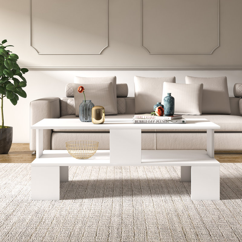 Merryvale 120cm W Rectangular Coffee Table, White