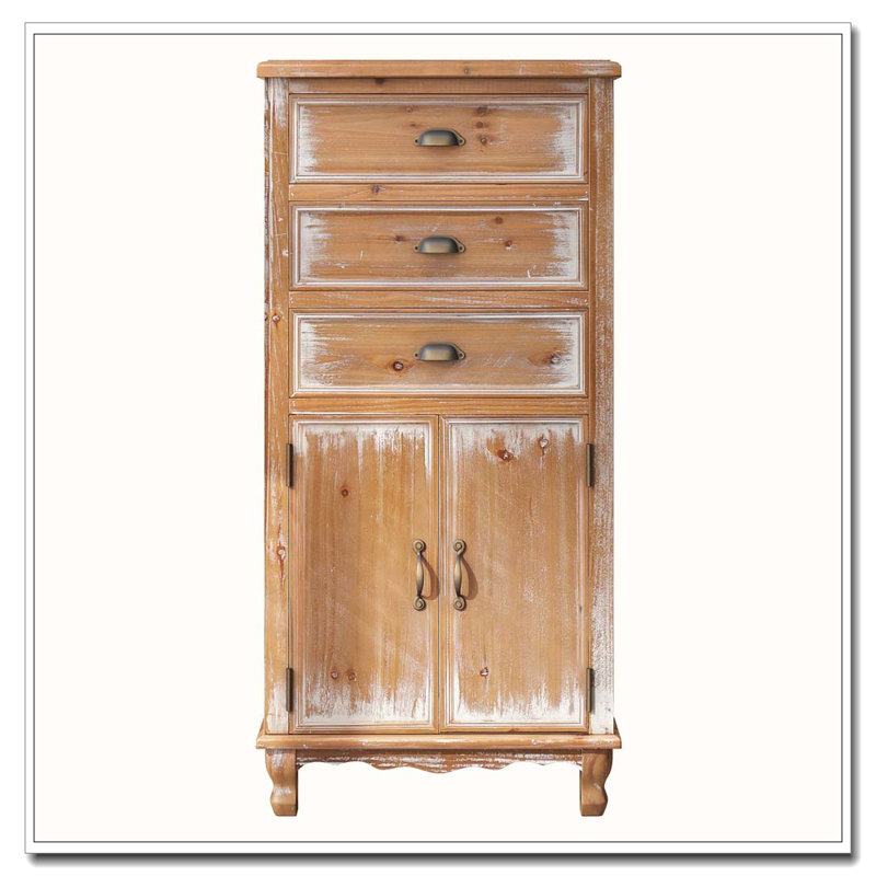 Armoire de rangement en bois rustique, Bois naturel