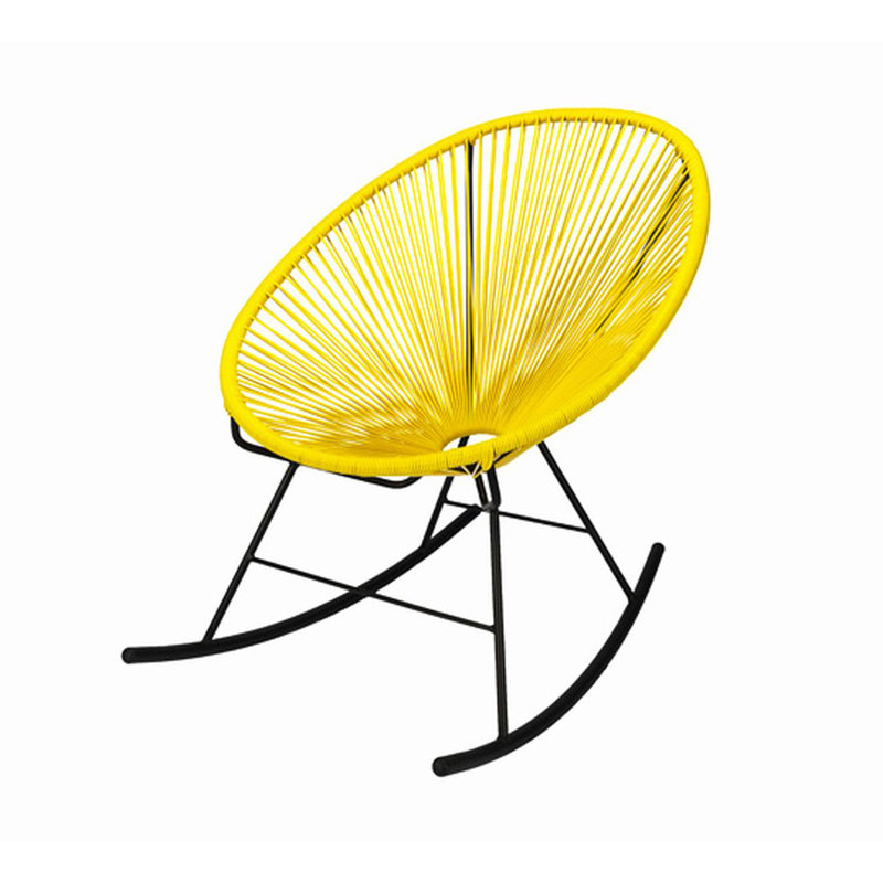 Fauteuil à bascule à bascule Meyerwood, Jaune