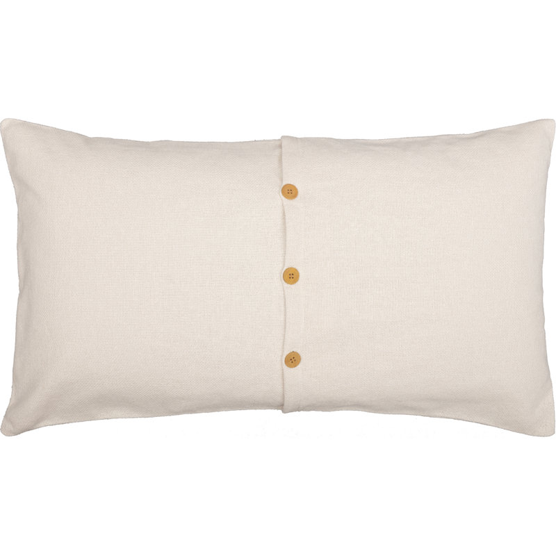 Tan Cotton Burlap King Sham with Button Closures
