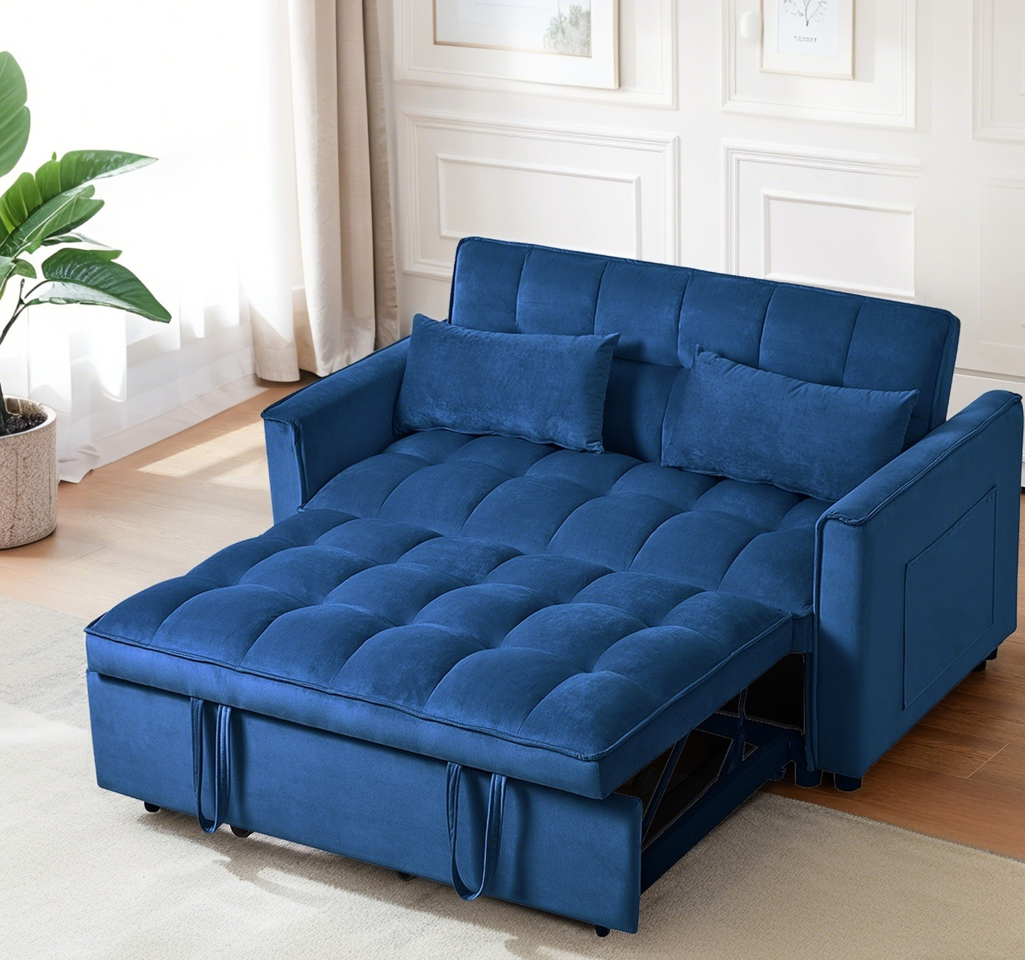 Ebern Designs 3 In 1 Convertible Sleeper Sofa Bed & Reviews - Wayfair ...