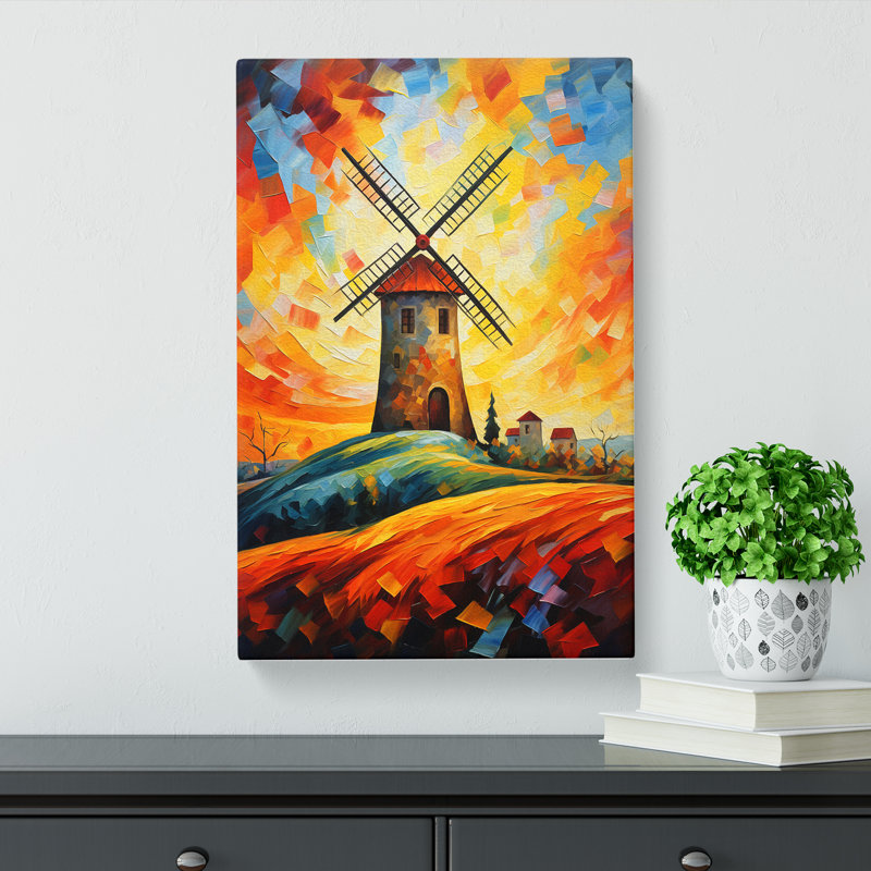 Windmill Expressionism - Print, 50cm H x 35cm W x 3cm D