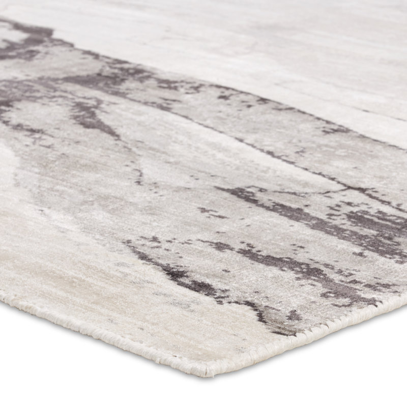 Tapis gris et ivoire Contour SNA01, Rectangle 9 pi x 12 pi
