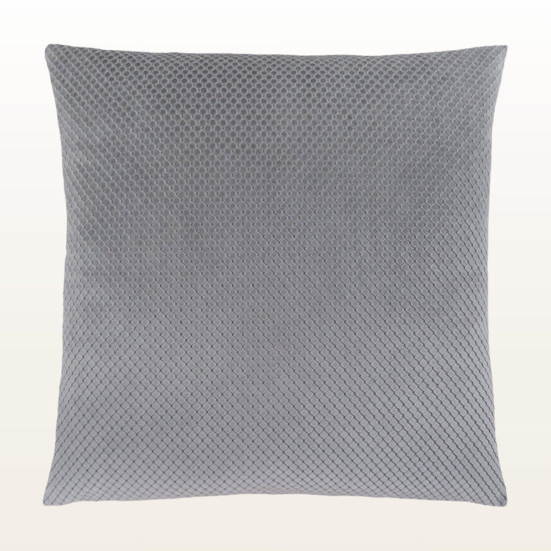 Coussin décoratif en velours Elada Silver Diamond