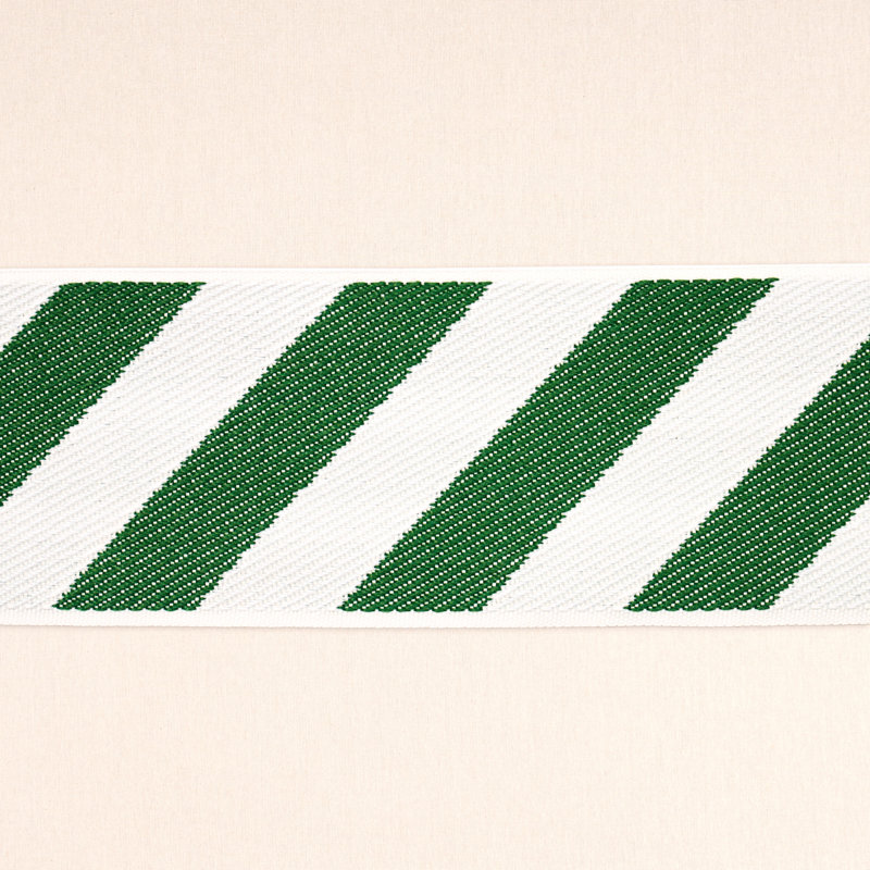 Schumacher x Mary McDonald Airmail Ii Indoor/Outdoor Tape, Green/Ivory