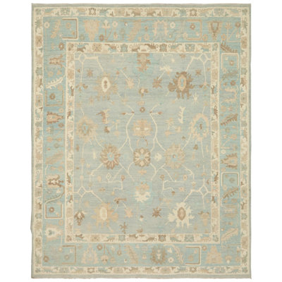 Tapis rectangulaire unique 11 pi 11 po x 14 pi 5 po Oushak Rugs