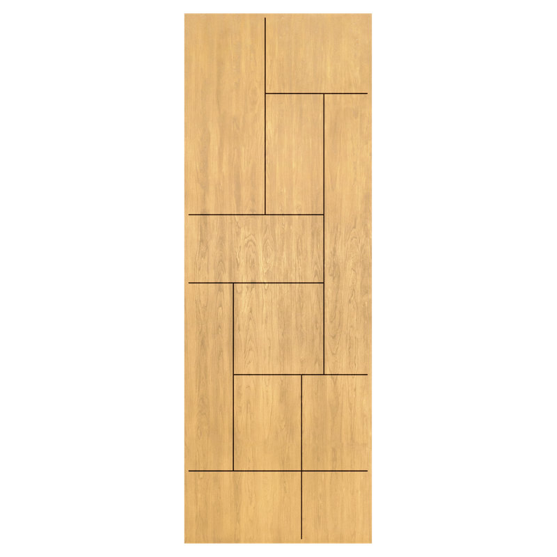 Portes d'entrée pré-montées en fibre de verre Manhattan, Droite / vers l'intérieur, H 96 po x l 36 po x P 1,75 po