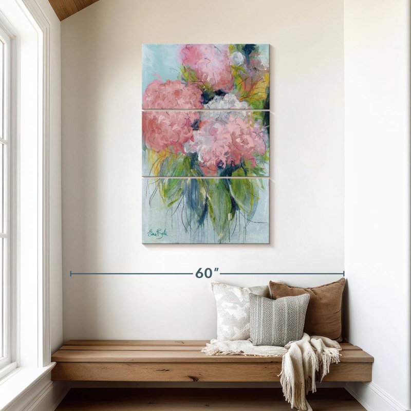 Avery Pink Hydrangeas I, 45" H x 28" W