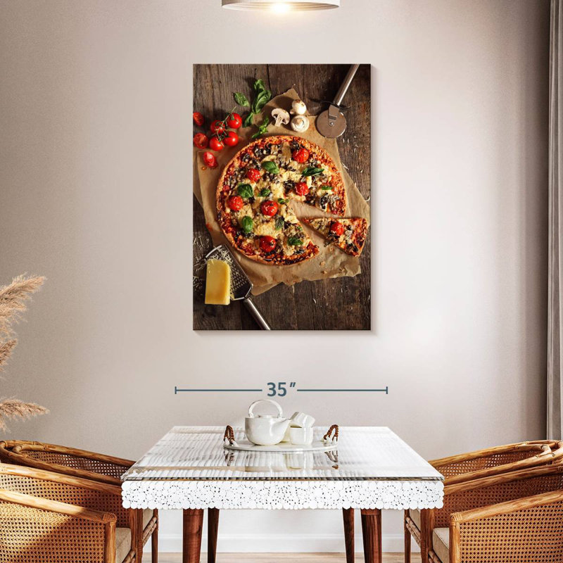 Yarlin Cheesy Handmade Pizza, 45" H x 30" W