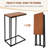C-Shape End Table Foldable