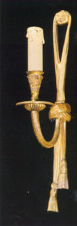Cowie Candle Wall Light, French Gold