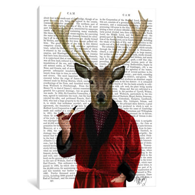 «Deer in smoking vestes», impression sur toile