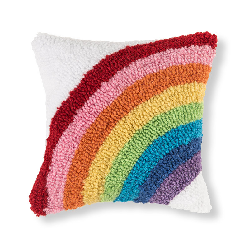 Subka Rainbow Arch Hooked Pillow - Pride