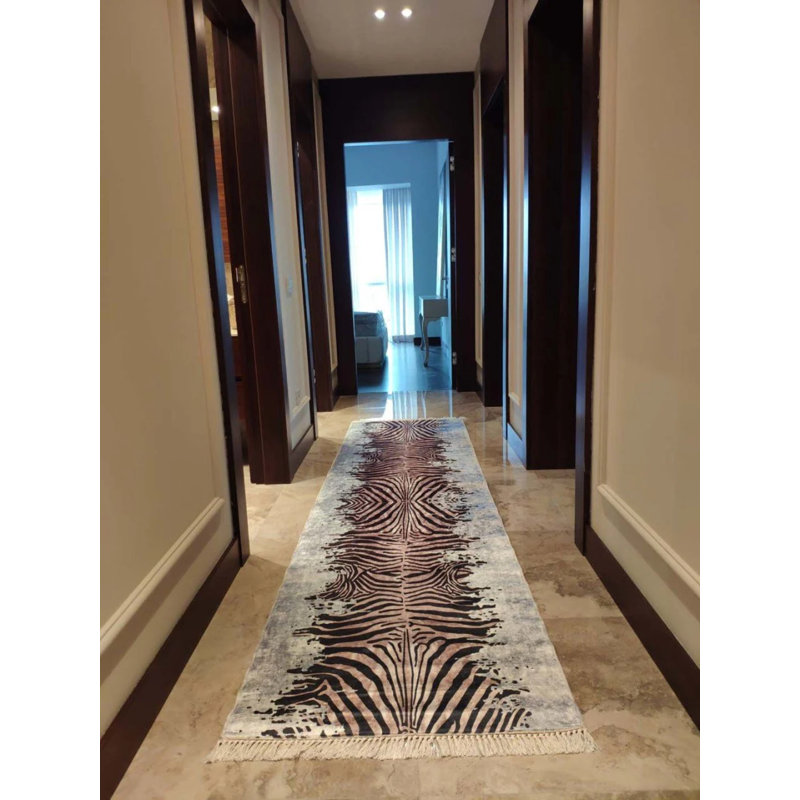 Tapis gris antidérapant Firenze, Rectangle 3 pi 3 po x 5 pi 11 po