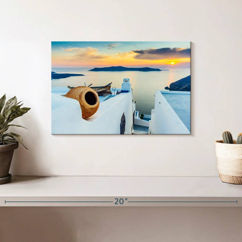 Keesha Scenic Santorini Sunset, H 8 po x l 12 po