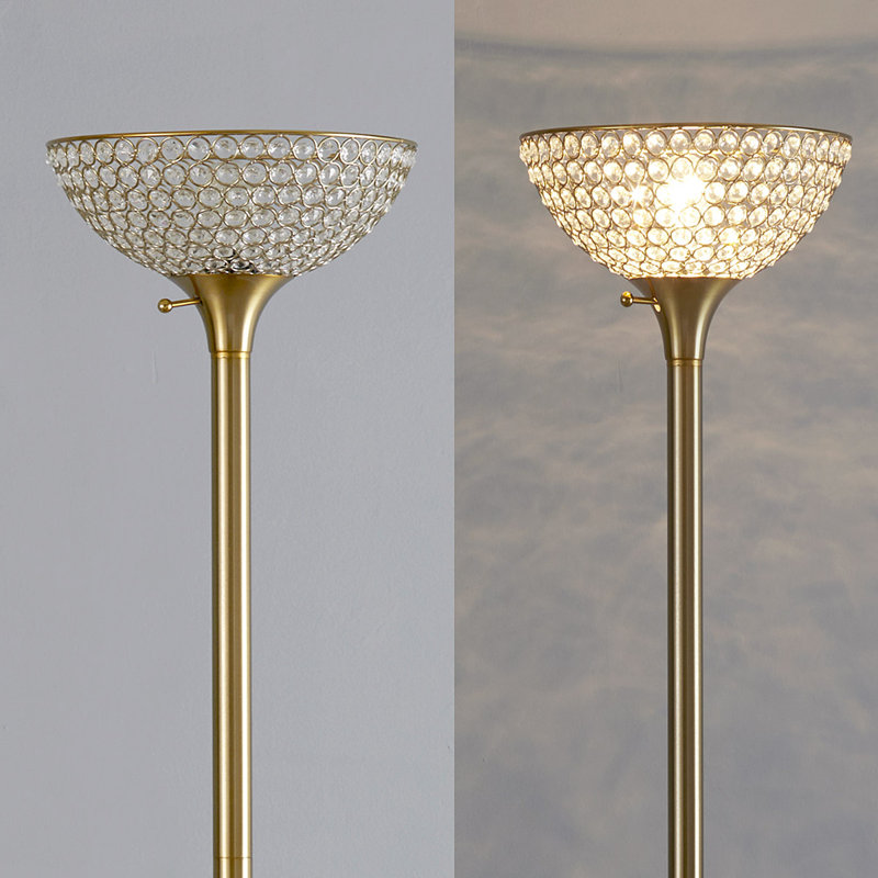 Mclain 71'' Torchiere Floor Lamp, Antique Brass