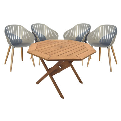 Como Octagonal 4 - Person 35" Long Dining Set