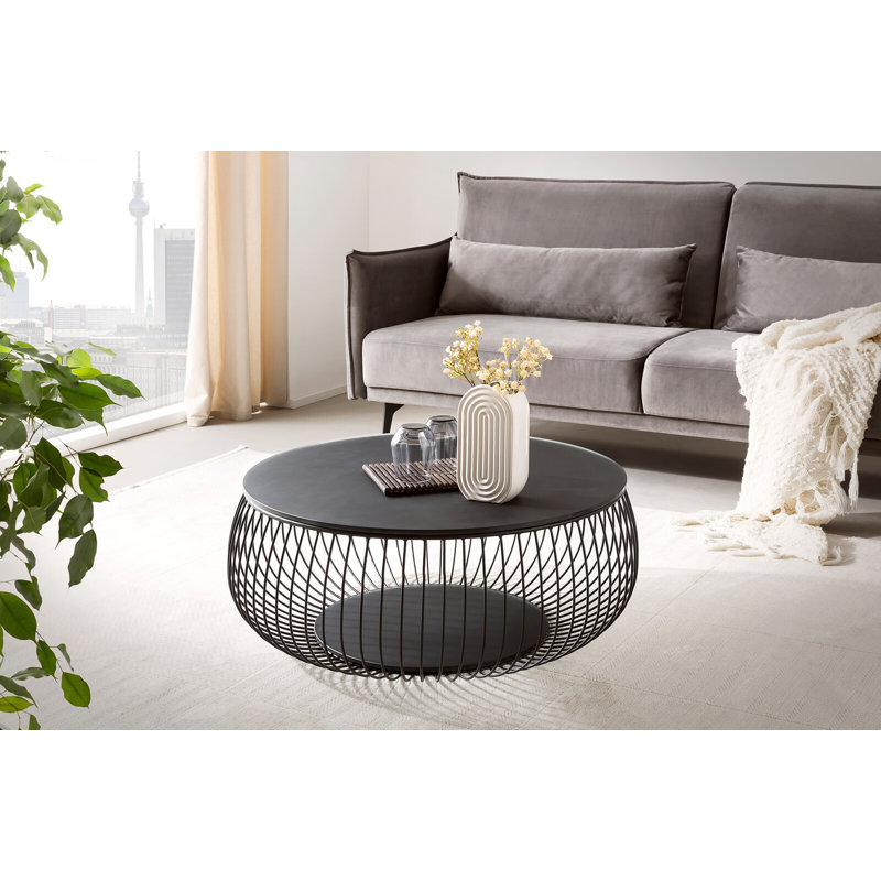 Cherissa Frame Coffee Table, Black, Black