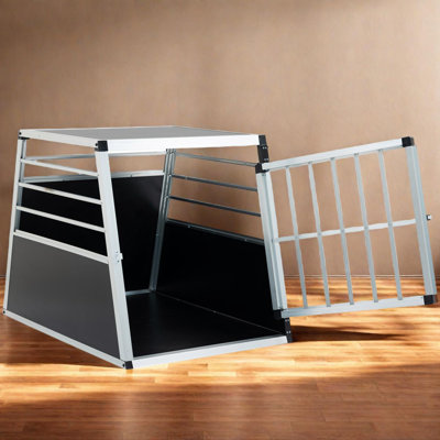 Boîte de transport en aluminium pour chiens et chats - 35 x 25 x 27 pouces