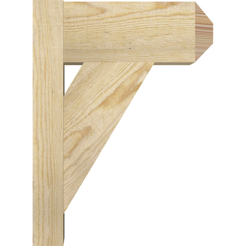Artisan traditionnel en bois rustique, Sapin Douglas de 6 po (sciage brut), P 12 po x H 16 po