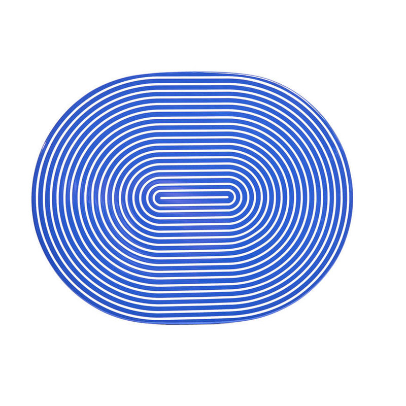 Lacquer Stripe Placemats, Navy/White