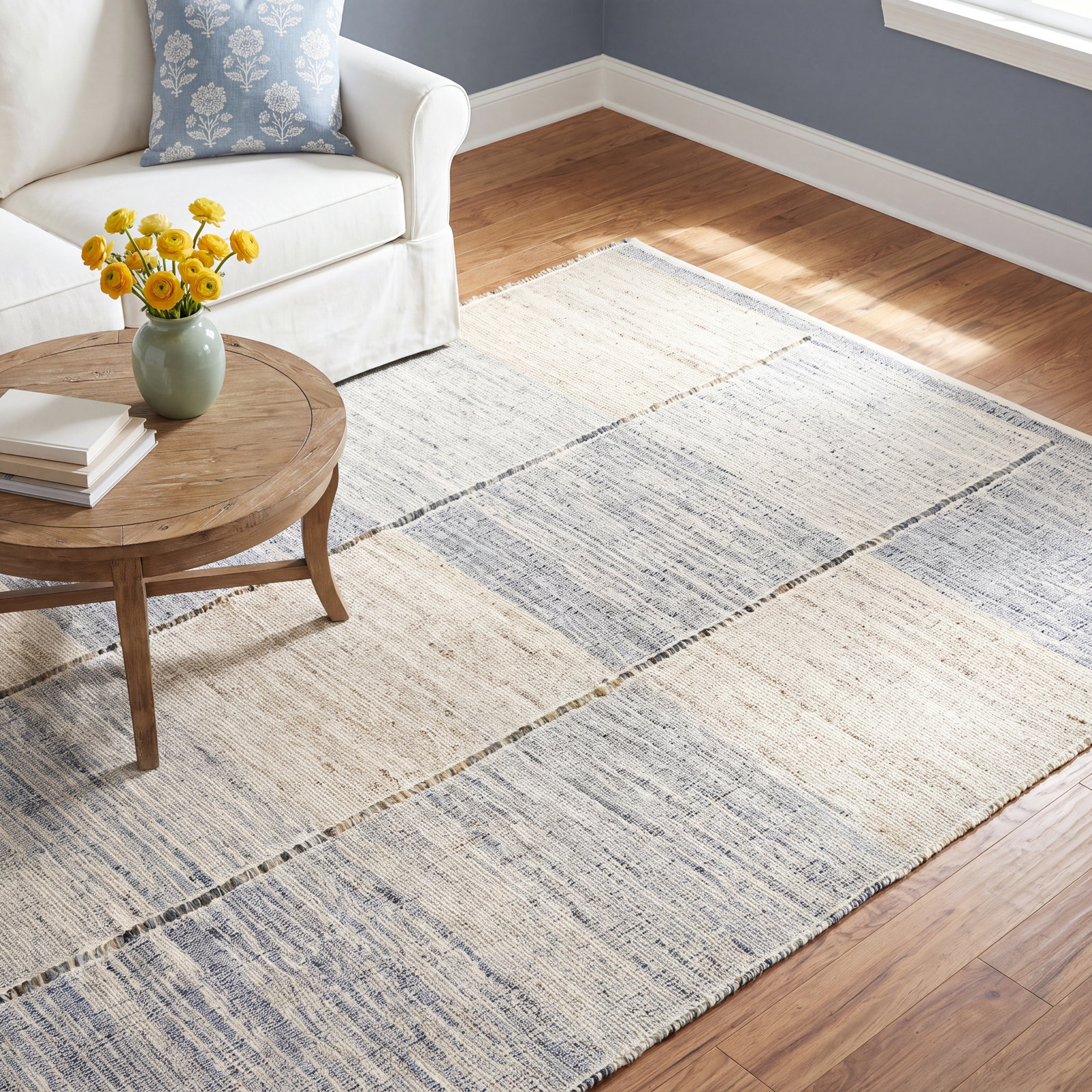 Flatweave Checkered Jute Rug, Rectangle 8' x 10'