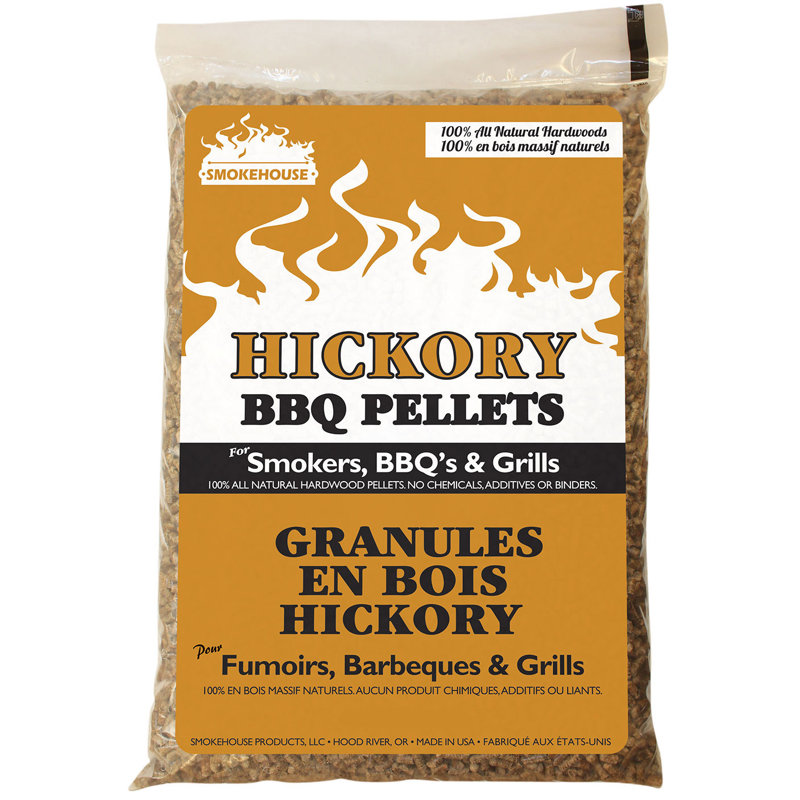 Smokehouse Hardwood Hickory BBQ Smoking Pellets For Smoker Grill, 40 Pound Bag