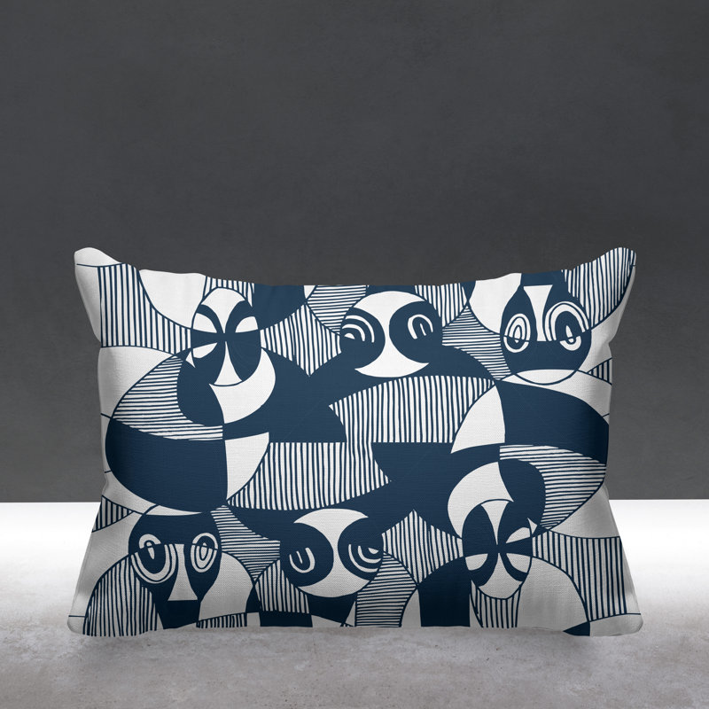 Housse de coussin d'extérieur et insert, Bleu marine