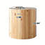 Table de bout ronde en bois massif, table d'appoint pour le salon
